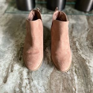 Blush pink booties